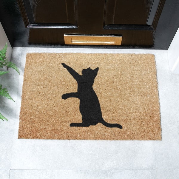 Kókuszrost lábtörlő 40x60 cm Cat – Artsy Doormats-image-2