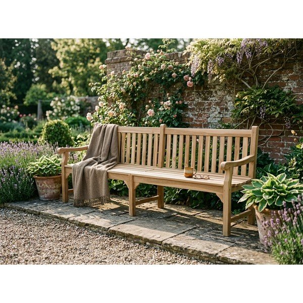 Natúr színű tömörfa kerti pad Madura – Garden Pleasure-image-1