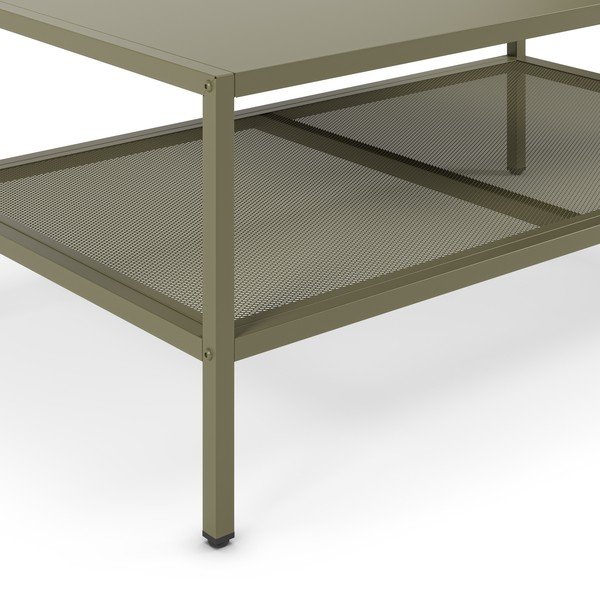 Zöld fém dohányzóasztal 60x100 cm Fayna – Marckeric-image-3