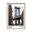 Nyomtatott keretezett kép 50x70 cm NY Bridge – Styler