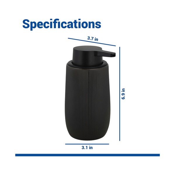 Fekete műanyag szappanadagoló 400 ml Fablo – Wenko-image-4