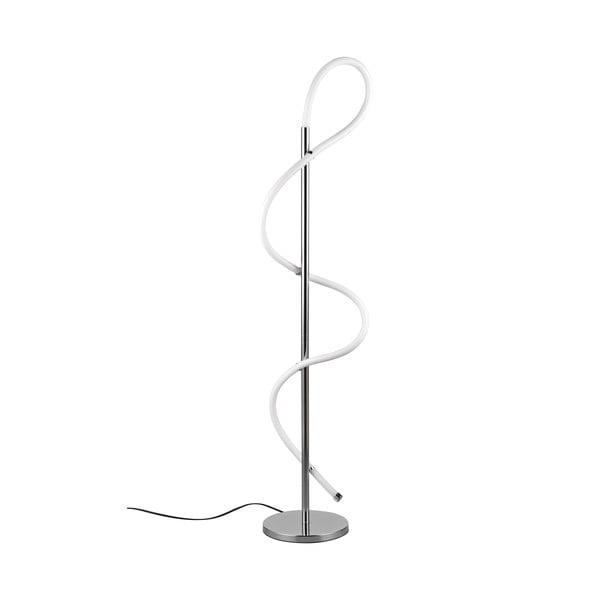 Fényes ezüstszínű LED állólámpa (magasság 135 cm) Argos – Trio