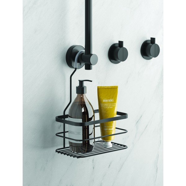 Origin fekete függő fürdőszobai polc - Metaltex-image-1