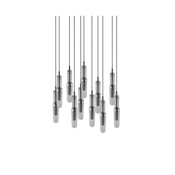 Fekete-ezüstszínű LED függőlámpa üveg búrával ø 50 cm Lucent – Trio Select-image-3