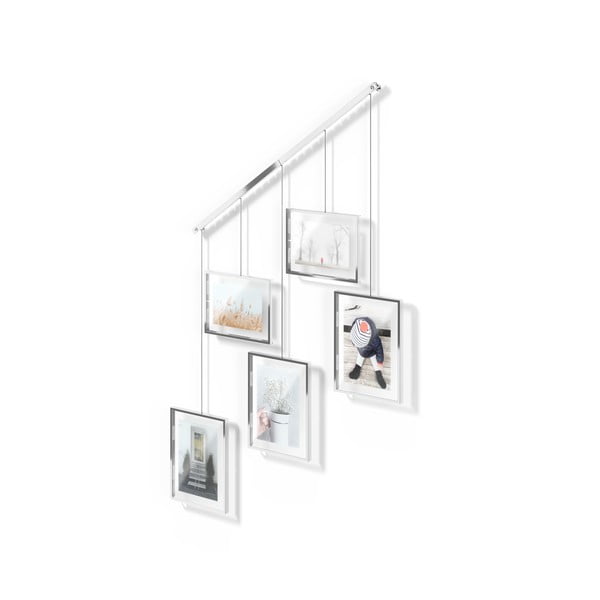 Ezüstszínű fém fali képkeret szett 5 db-os 66x69 cm Exhibit – Umbra-image-4