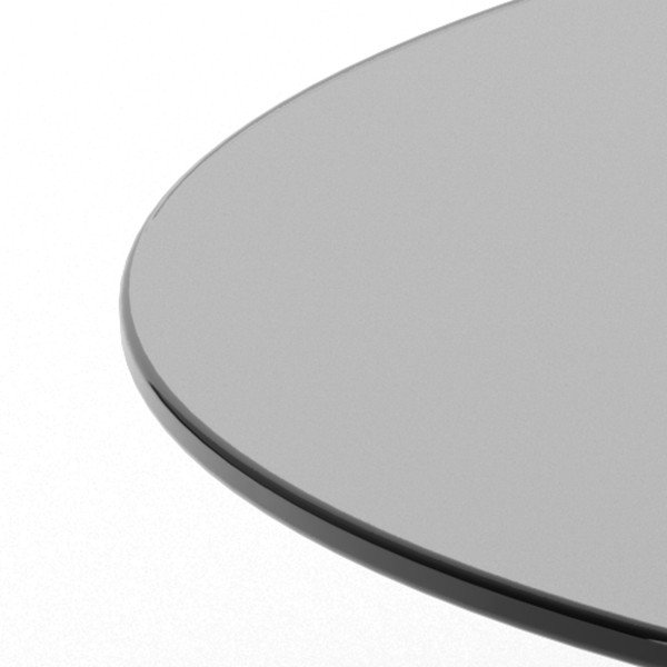 Szürke üveg kerek dohányzóasztal ø 80 cm Samos – Actona-image-4