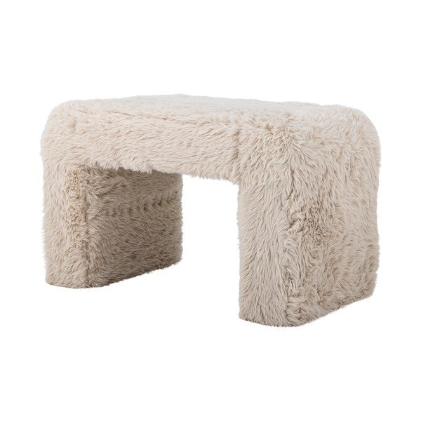 Bézs műszőrme puff Bobbie – Bloomingville-image-2