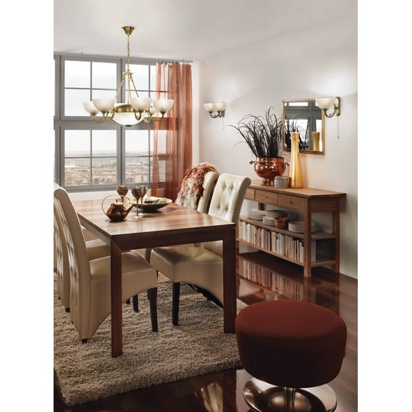 Fehér-aranyszínű függőlámpa üveg búrával ø 74 cm SAVOY – EGLO-image-1