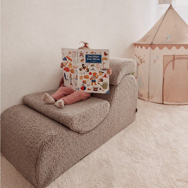 Bézs kordbársony gyerek fotel Wave – Meowbaby-image-2