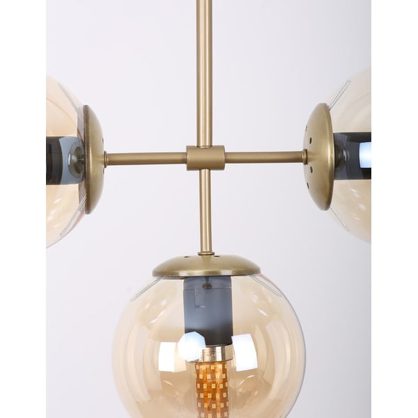 Aranyszínű mennyezeti lámpa üveg búrával ø 15 cm Seagull – Squid Lighting-image-2