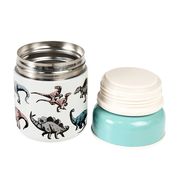 Kék-krémszínű ételtartó gyerek termosz 280 ml Prehistoric Land – Rex London-image-2