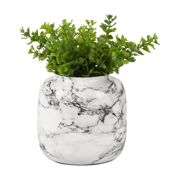 Marble fehér-fekete vas váza, magasság 19,5 cm - PT LIVING-image-2