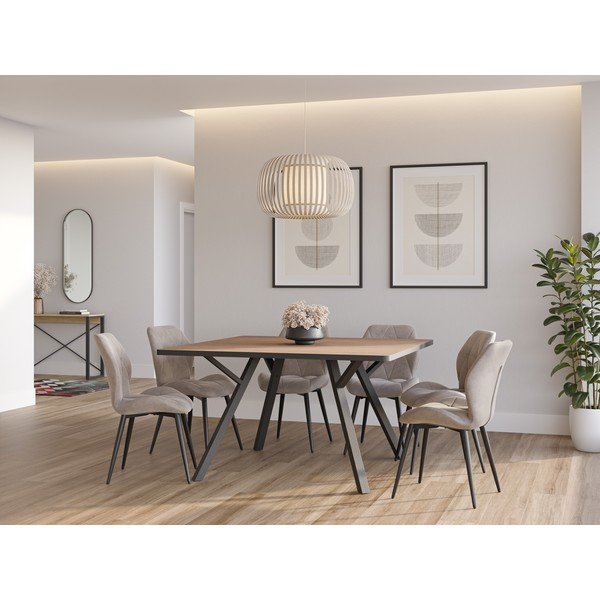 Bézs étkezőszék szett 4 db-os Luna – Marckeric-image-1