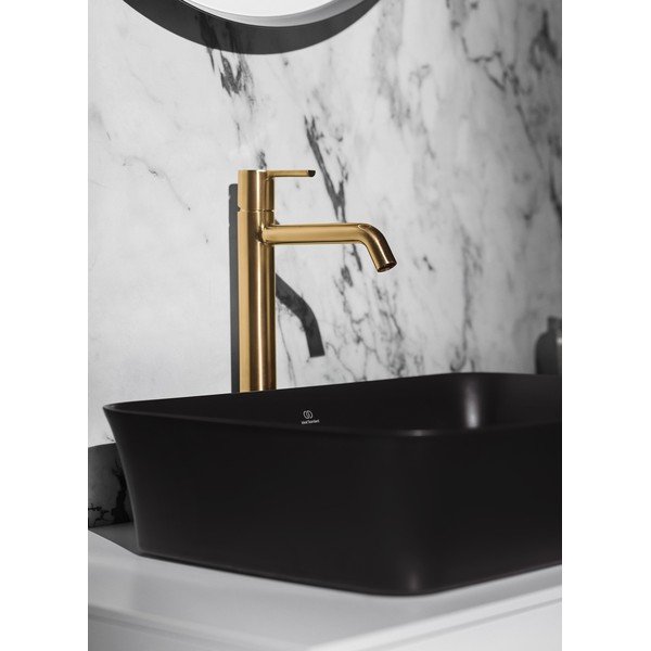 Fényes fekete kerámia mosdókagyló 55x38 cm Ipalyss – Ideal Standard-image-1