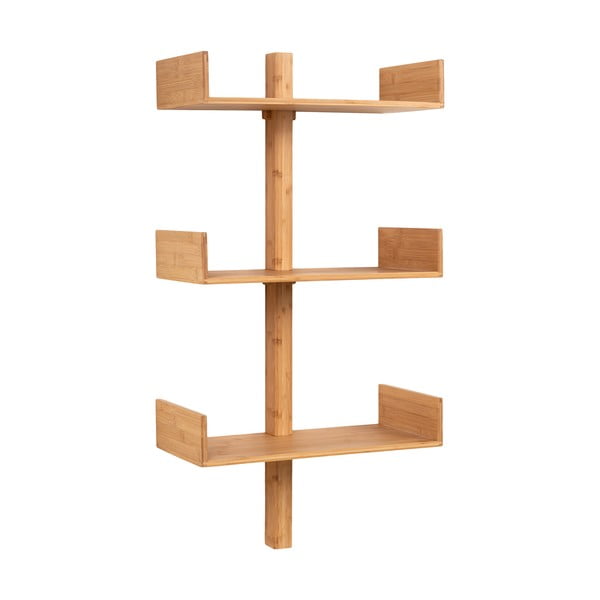 Natúr színű többszintes bambusz fali polc 50 cm Villa – House Nordic-image-1
