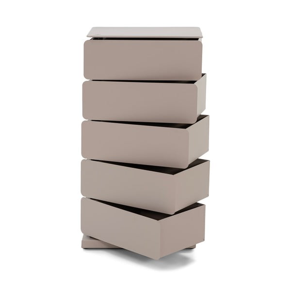 Szürkésbarna fém komód 37x72x26 cm Joey – Spinder Design-image-2