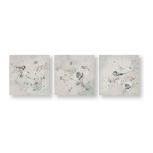 Beautiful Birds Trio háromrészes kép, 30 x 30 cm - Graham & Brown