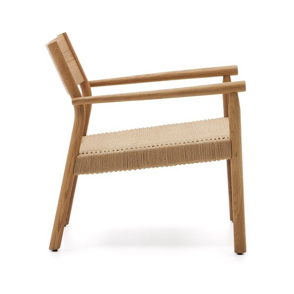 Világos natúr színű szőtt fotel Yalia – Kave Home-image-3