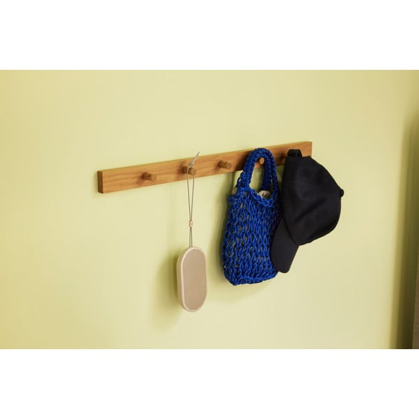 Natúr színű fali fogas tölgyfa dekorral 60 cm Cosplay – Hübsch-image-3