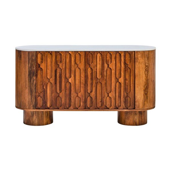 Natúr színű mangófa komód 140x75x45 cm Torcino – Premier Housewares-image-1