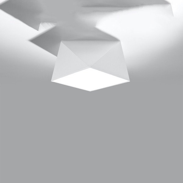 Fehér mennyezeti lámpa 25x25 cm Koma – Sollux-image-2