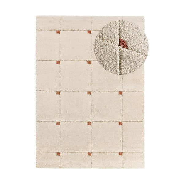 Téglavörös-krémszínű szőnyeg 133x190 cm Brenda – Universal