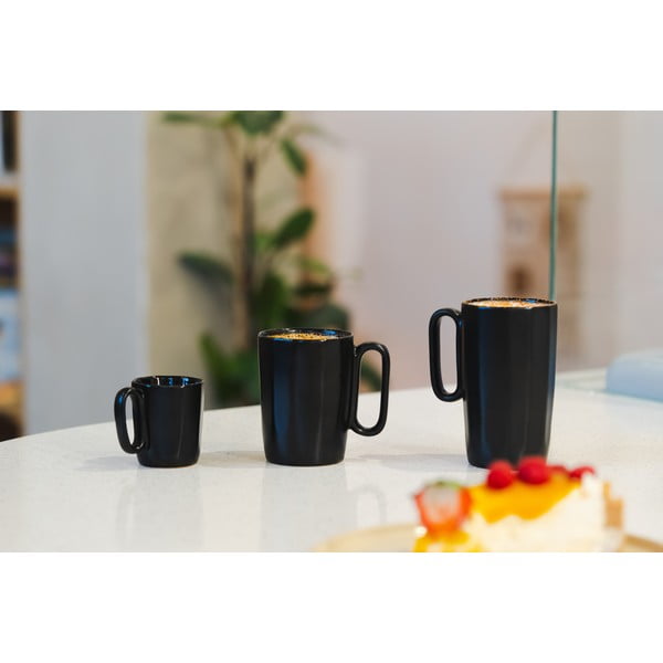 Fekete agyagkerámia bögre szett 2 db-os 250 ml Fuori – Vialli Design-image-1