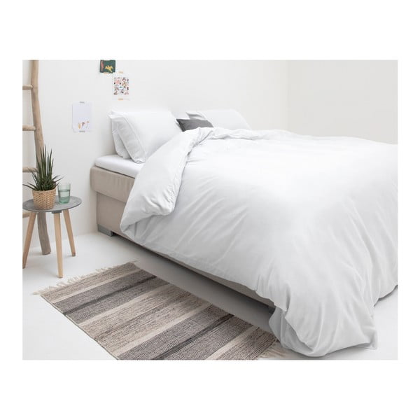 Monte Carlo egyszemélyes fehér mikroperkál ágyneműhuzat, 140 x 200 cm - Sleeptime-image-1