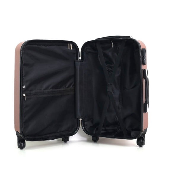 Lipari roséarany színű gurulós bőrönd, 37 l - Hero-image-1