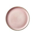 Rózsaszín-szürke desszertes agyagkerámia tányér ø 17 cm Mensa – Bitz