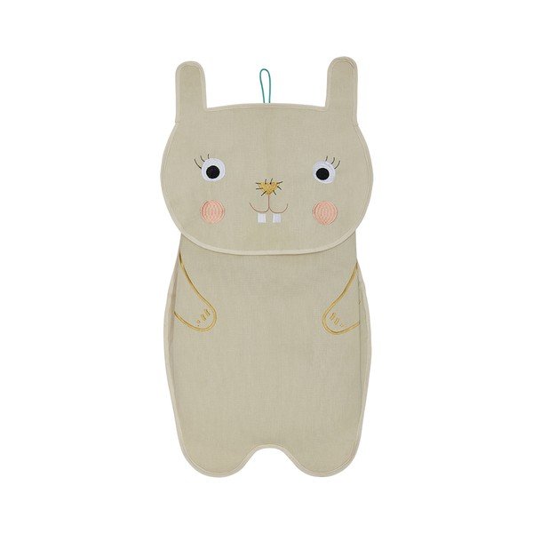 Krémszínű textil függő rendszerező 40x1x82 cm Darling Rabbit – OYOY Mini