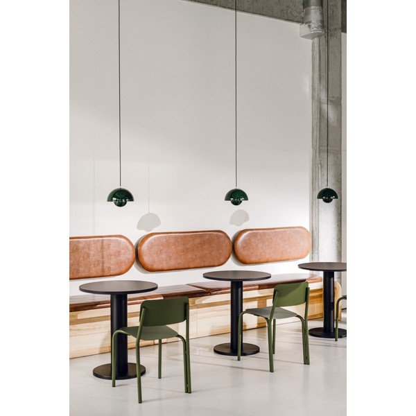 Kerek étkezőasztal tölgyfa dekoros asztallappal ø 65 cm Sool – noo.ma-image-3