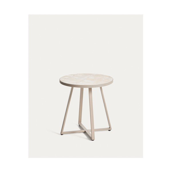 Kerek kerti kisasztal kerámia asztallappal ø 45 cm Tella – Kave Home-image-3