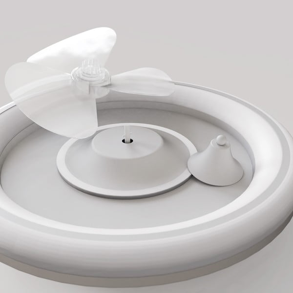 Fehér LED mennyezeti lámpa távirányítóval, ventilátorral Alan – SULION-image-4