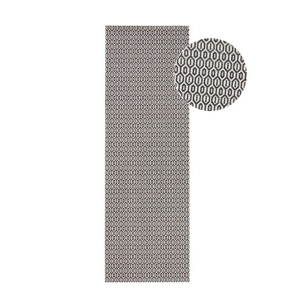 Coin fekete-fehér kültéri futószőnyeg, 80 x 200 cm - NORTHRUGS