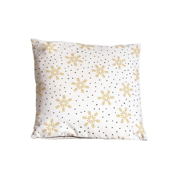 Díszpárna karácsonyi mintával 45x45 cm Golden Snowflakes – Butter Kings