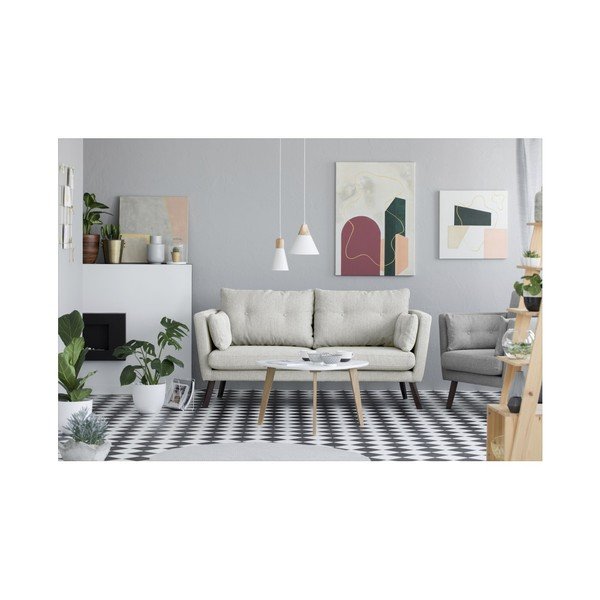 Elena világosbézs háromszemélyes kanapé - Mazzini Sofas-image-2