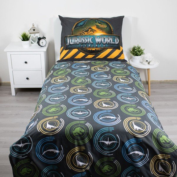 Egyszemélyes pamut gyerek ágyneműhuzat 140x200 cm Jurassic World "T-Rex" – Jerry Fabrics-image-3