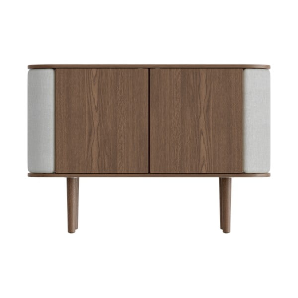 Szürke-barna alacsony komód tölgyfa dekorral 109x75 cm Treasures – UMAGE-image-3