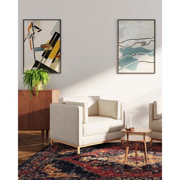 Bézs bársony relaxációs fotel Celerio – Ame Yens-image-1