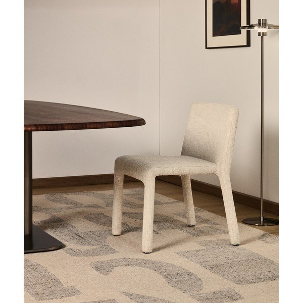 Bézs kárpitozott rakásolható étkezőszék Loria – Kave Home-image-2