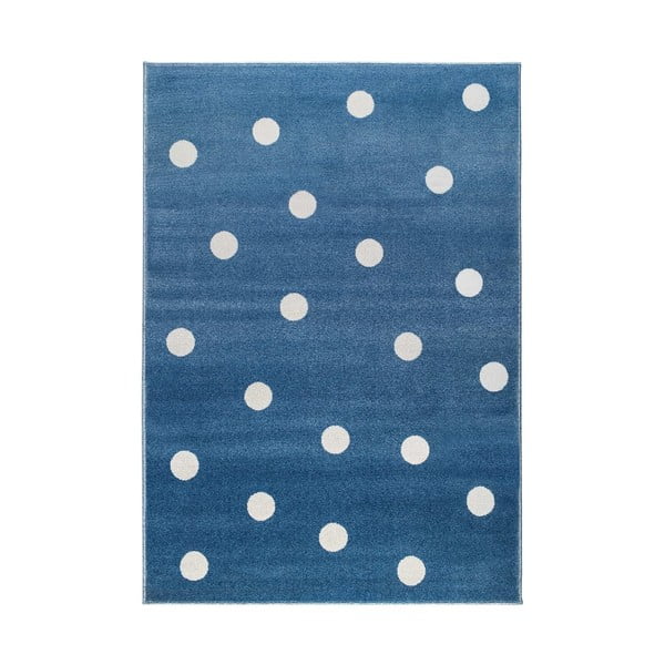 Peas kék, pöttyös szőnyeg, 80 x 150 cm - KICOTI
