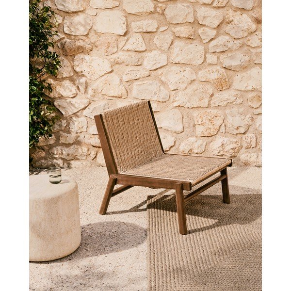 Natúr színű tömörfa kerti fotel Itani – Kave Home-image-1