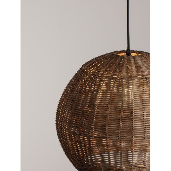 Natúr színű rattan függőlámpa ø 39 cm Rielo – Nova Luce-image-4