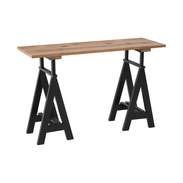 Natúr színű konzolasztal borovi fenyő asztallappal 45x130 cm Hampstead – Premier Housewares-image-2