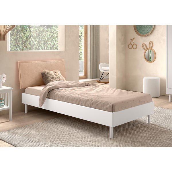 Fehér bükkfa egyszemélyes ágy ágyráccsal 90x200 cm Forrest – Vipack-image-1