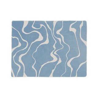 Kék-krémszínű takaró 150x200 cm Felu – noo.ma