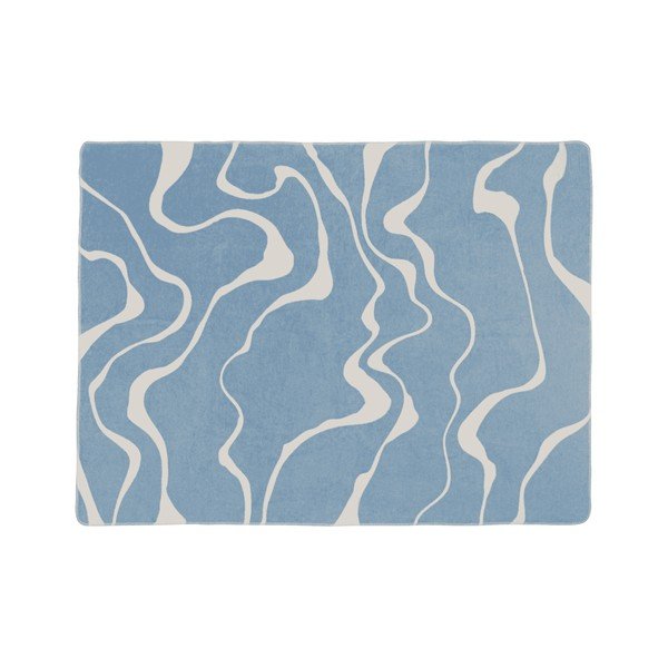 Kék-krémszínű takaró 150x200 cm Felu – noo.ma