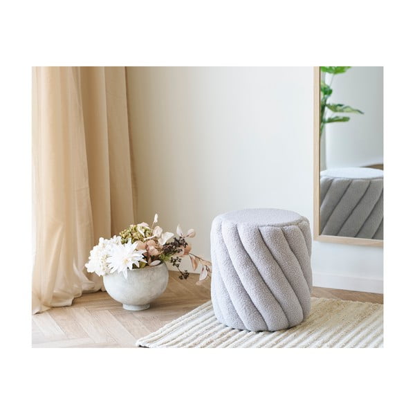 Szürke buklé puff Sana – House Nordic-image-1