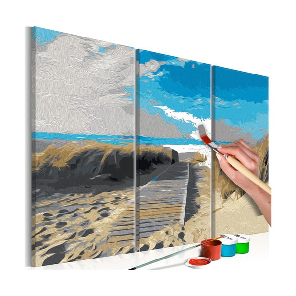 Beach DIY készlet, saját vászonkép festése, 60 x 40 cm - Artgeist
